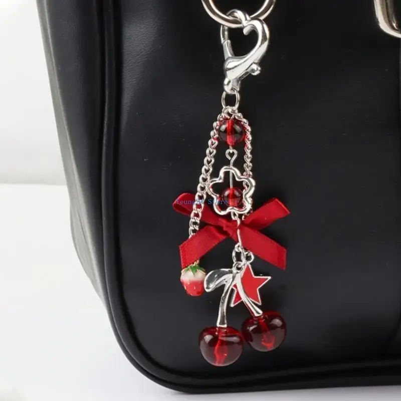 P8DB vui vẻ Bowknot Keychain cho phụ nữ sành điệu và những người yêu thích trang trí sáng tạo
