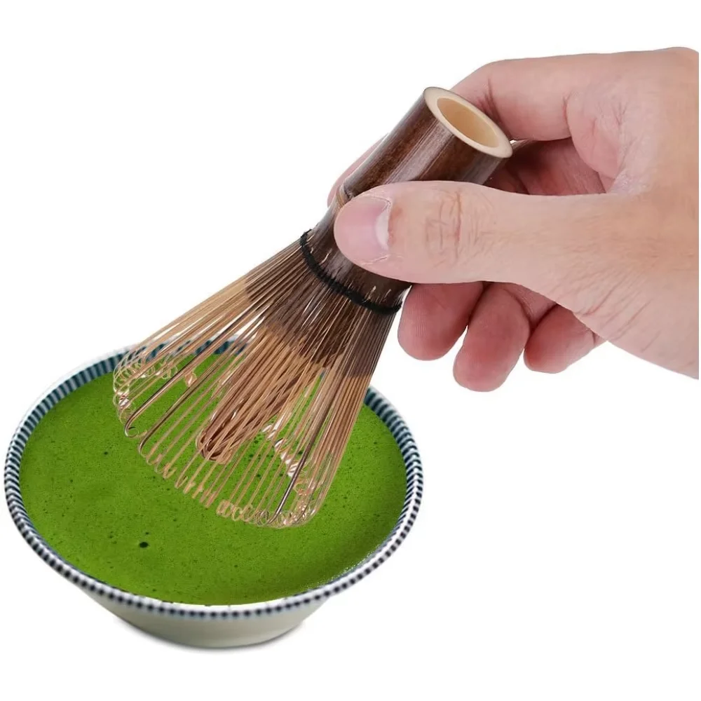 E9 Matcha Green Tea Whisk Handcrafted Organic Traditional Japanese Chasen, Matcha Stirrer Wisk Mixer Brush for Green Tea, Coffee