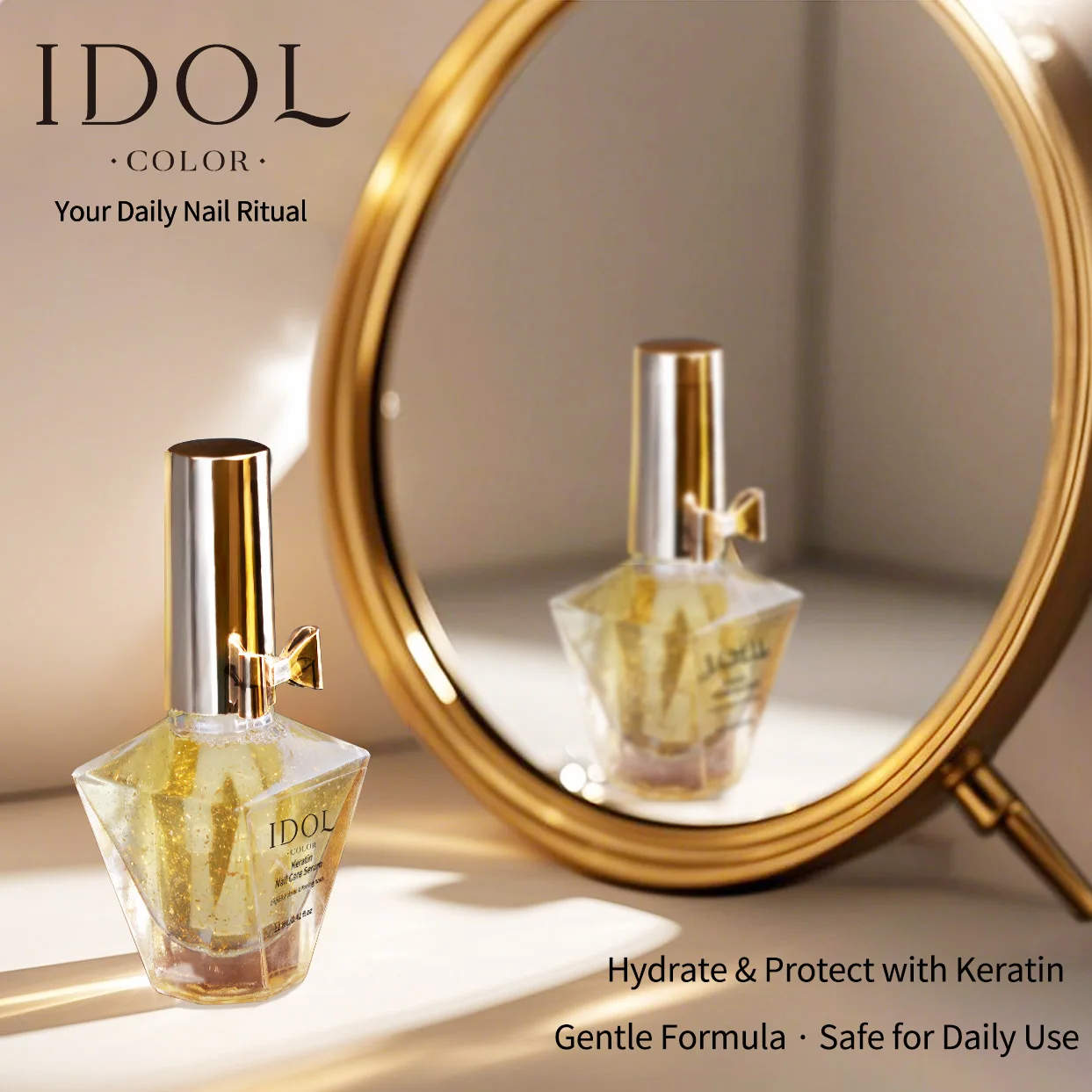 مصل العناية بالأظافر، يحسن الأظافر الضعيفة وتقشيرها، تركيبة هيبوالرجينيك مع الجلسرين للأظافر القوية والصحية