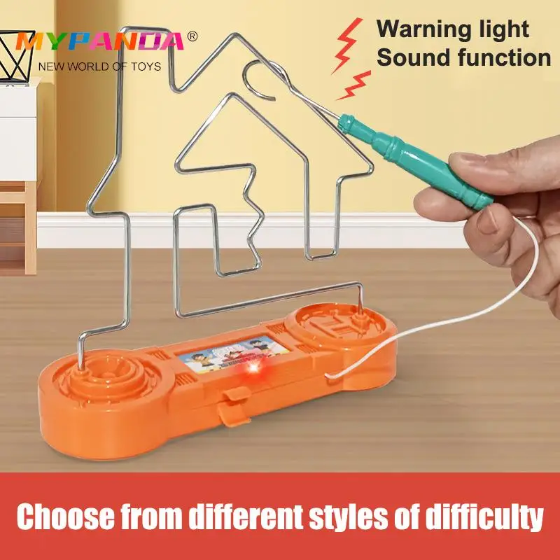 

1PC Funny Electric Touch Maze Toys Buzz Wire Finger Shock Game Kid Science Education Intellectual Development Toys