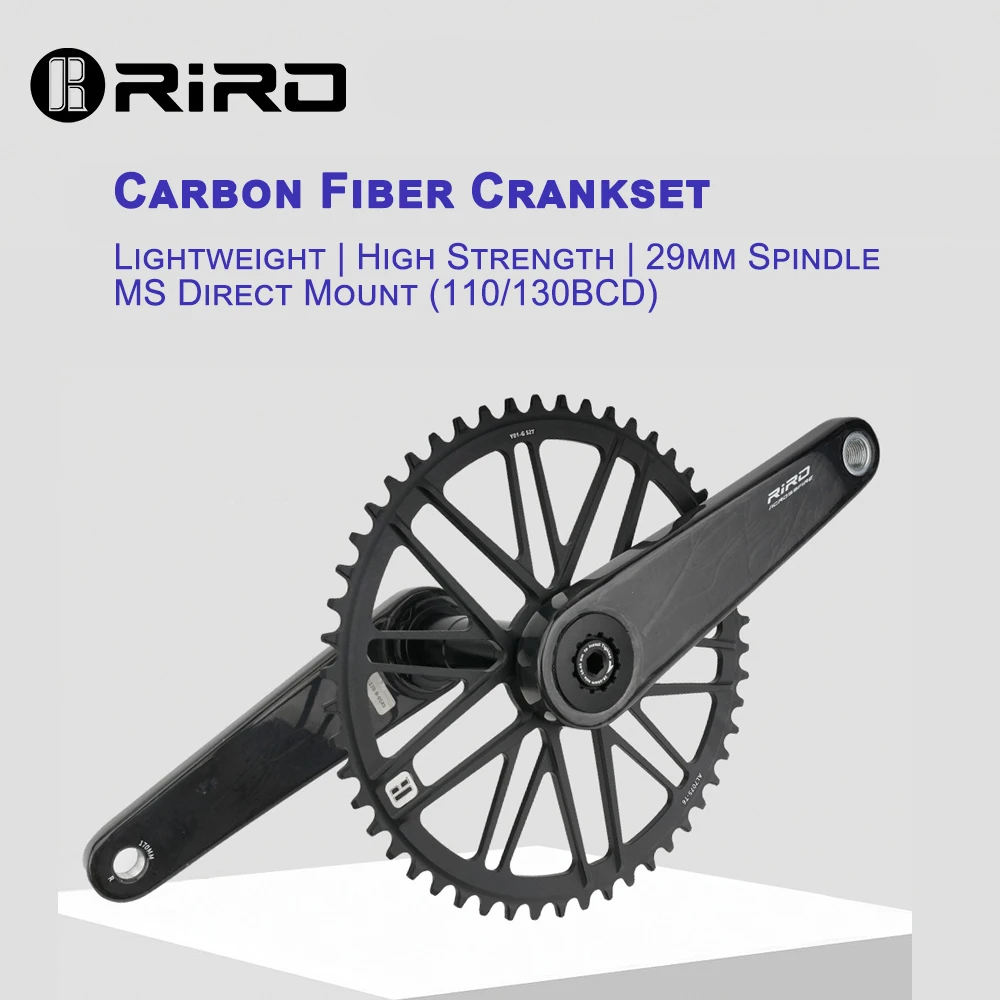 

RIRO ACF ROAD FOLDING BIKE CARBON CRANKSET | 7075-T6 AL CNC Single Chainring | 550G(170 50T)| 1X11 to12S