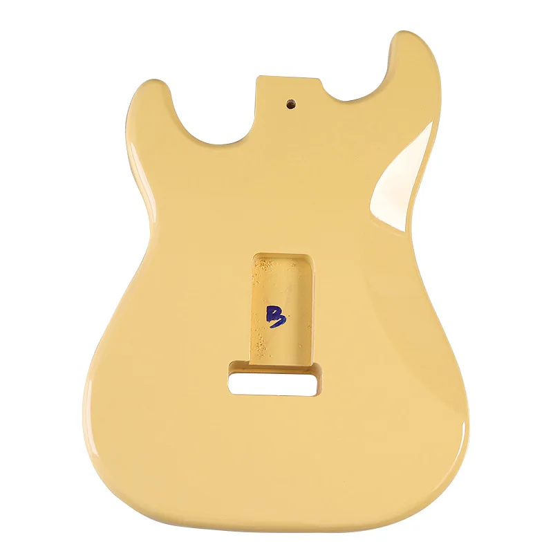

DIY Electric Guitar Body Modification Light Yellow Glossy Instrument Accessories Guitar Body Kit for Musicians And Hobbyists