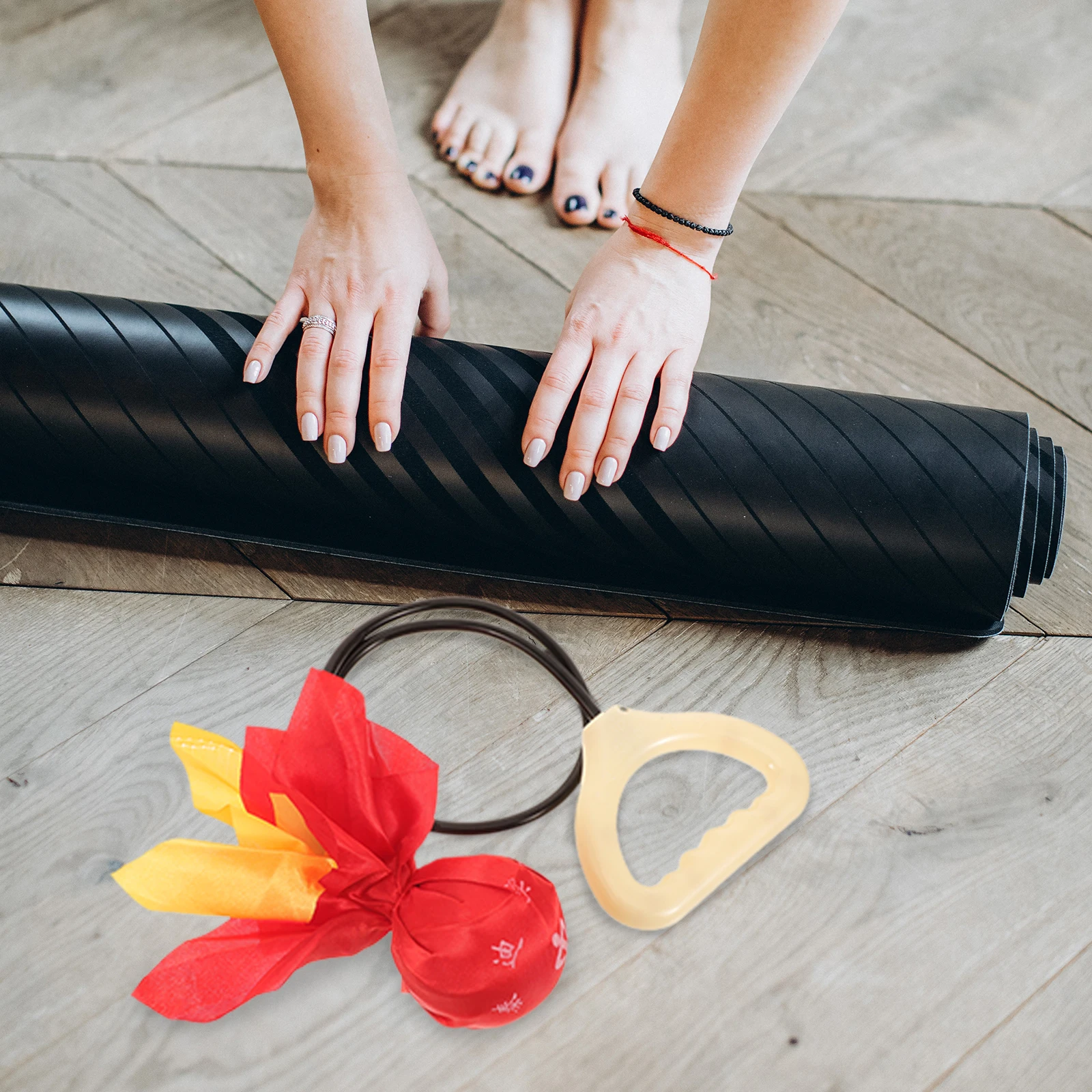 

Small Exercise Ball for Yoga Workouts Portable Fitness Tool for Stretching Balance and Muscle Recovery