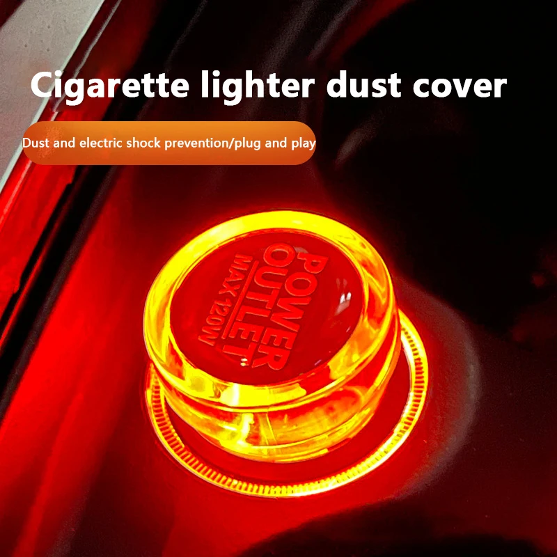 Car Lighter Plug Cover Dustproof Plug Fire Missile Button Decorations Cap  Automotive Vehicles Cigarette Lighter Covers