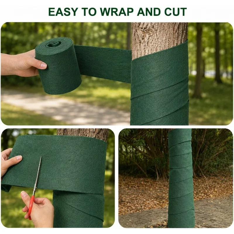 Winter‑Proof Trunk Guard Tree Protector Wraps Plant Cover Non‑woven Antifreeze Bandage Shrub Plants Garden Branch Cloth