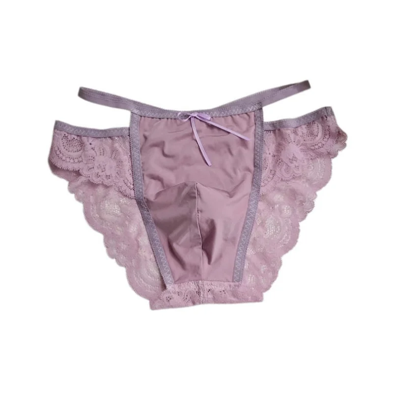 

Мужские трусы S-3XL с низкой посадкой, кружевными вставками, дышащие, комфортные, с вырезами, сексуальные, милые, интимные, в стиле сисси