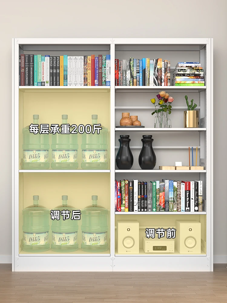 Library Bookshelves Study Floor Bookcase Steel Bookshelf Iron Simple Book Shelves Home Children\'s Bookshelf