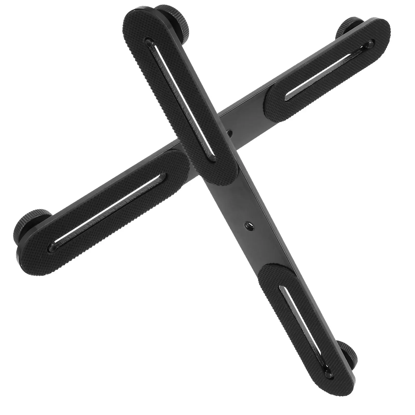 2Pcs Professional Adjustable Microphone Extension Bracket Anti Rust Material for Flash Light Camera Mic Mount Dual Spacing Bar