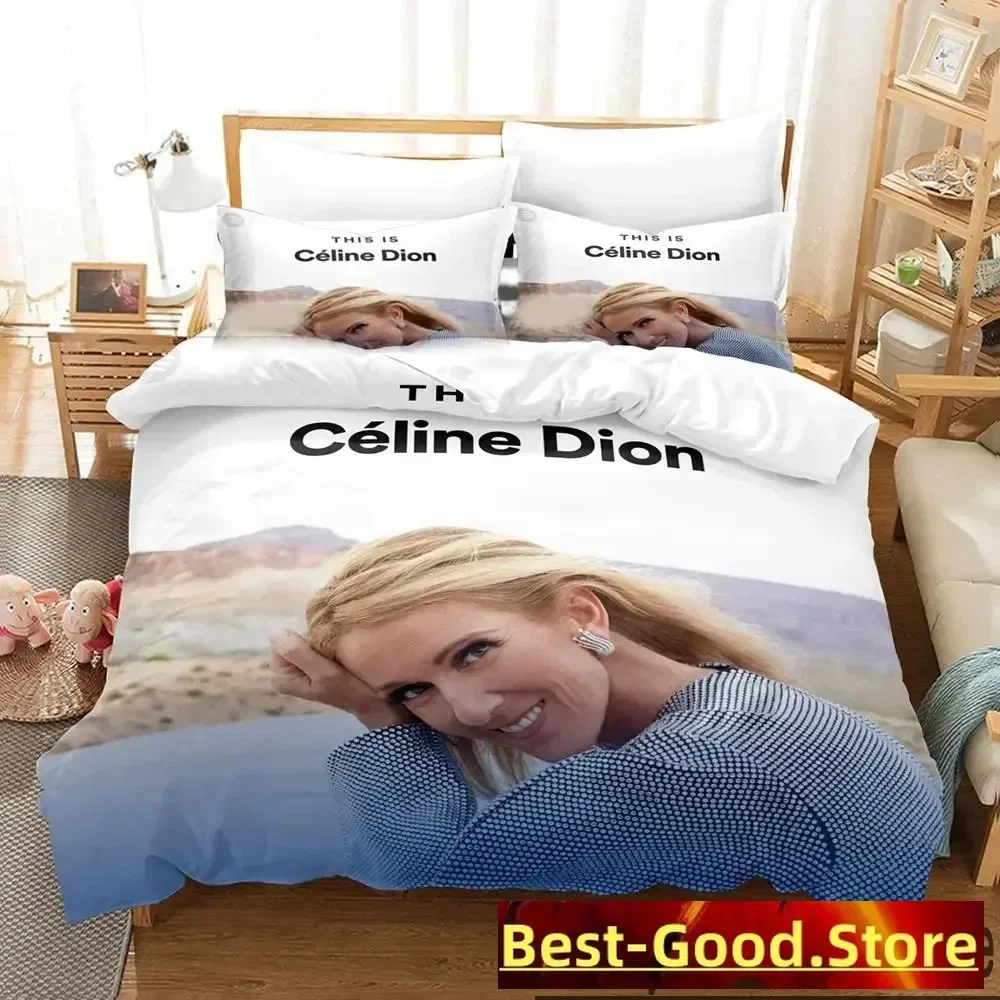 

3D Print Celine Dion Bedding Set Boys Girls Twin Queen King Size Duvet Cover Pillowcase Bed boys Adult Home Textileextile