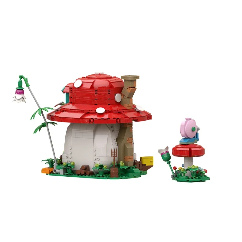 Kit de bloques de construcción de hadas del bosque mágico, casa de setas, cabaña, arquitectura, modelo de ladrillo, juguete para el hogar, bricolaje, regalo de Navidad para niños