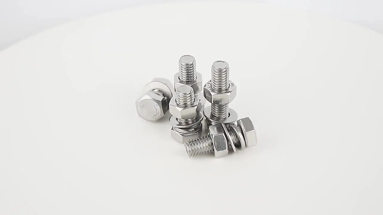 Swpeet 30-Piece M16 Stainless Steel 304 Fastener Kit – Hex Nuts, Flat Washers & Split Lock Washers, Coarse Thread, In Organizer Box