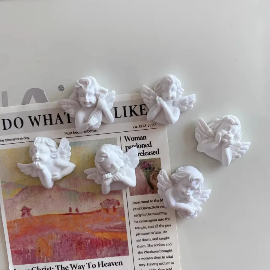 

6pcs Cute Baroque Style Angel Refrigerator Magnets Cute Fridge Magnets Whiteboard Photo Message Magnet Decorative