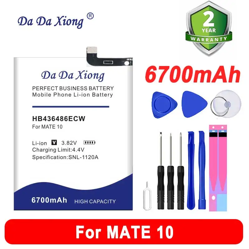 DaDaXiong 6700mAh HB436486ECW Battery for HUAWEI Mate 10 20 P20 Pro AL00 L09 L29 TL00 Honor View 20 V20