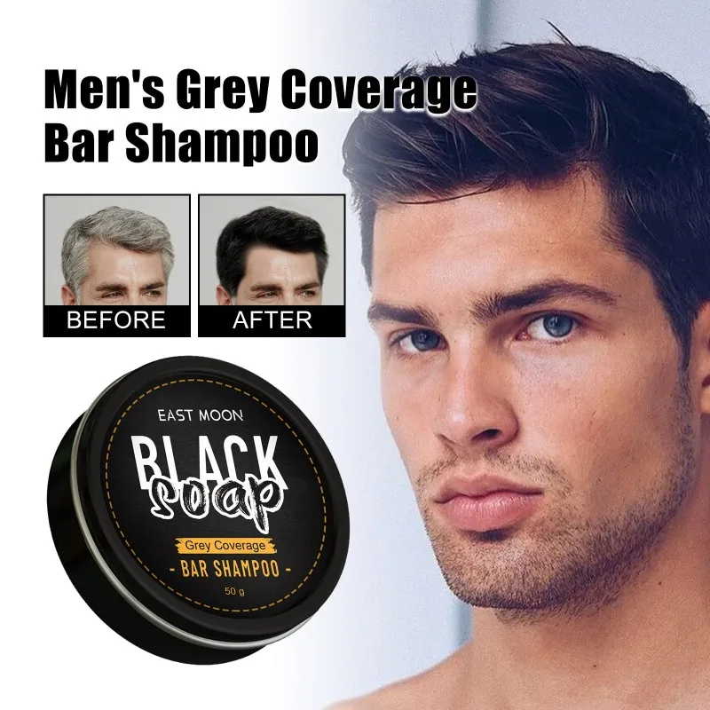 Men's Black Hair Soap Nutrient-Rich Formula Deep Cleansing And Itch Relief Shampoo Bar For Hair Repair And Nourishment