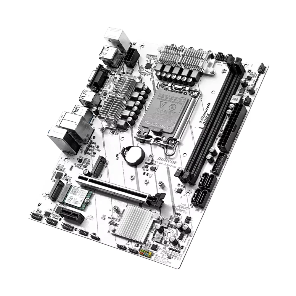 JGINYUE H610M Motherboard kit LGA 1700 Support Intel Core i3/i5/i7 12th 13th XMP DDR4 RAM CPU i5 12400F combo H610M-GAMING WIFI