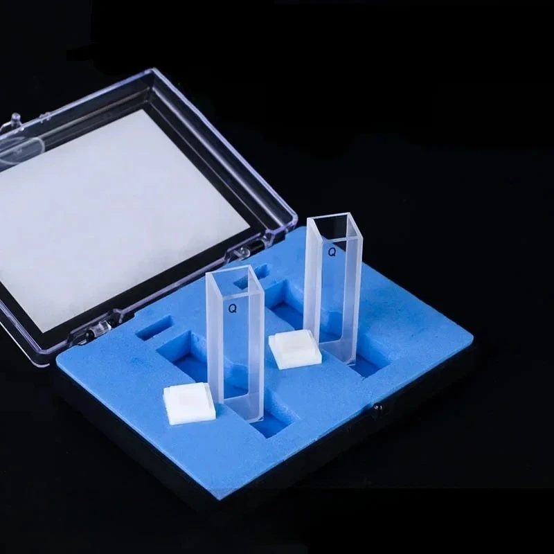 10mm Path Length JGS1 Quartz Cuvette Cell with Lid for Spectrophotometers