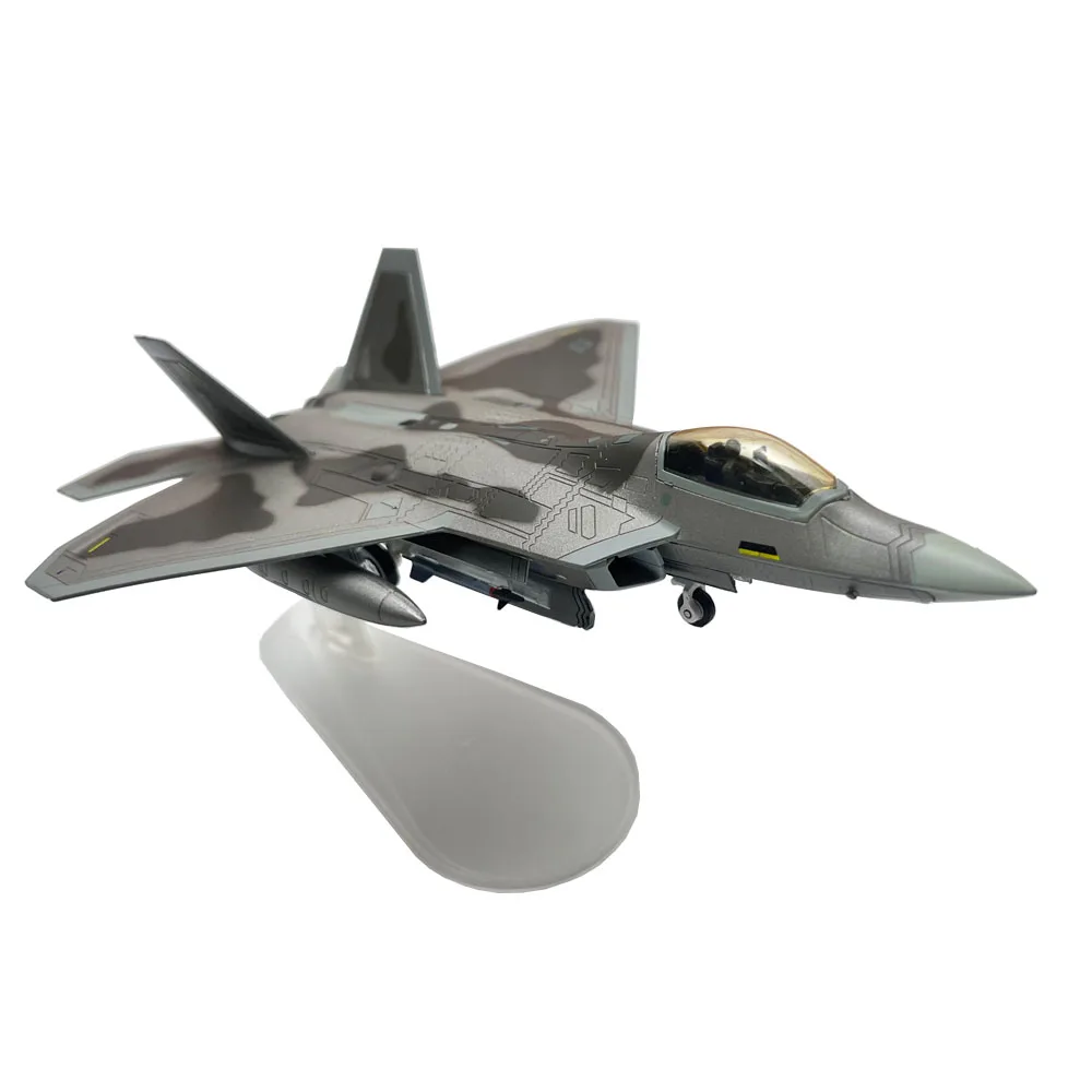 1:100 1/100 Scale US Lockheed Martin F-22 F22 Raptor Fighter Plane Diecast Metal Airplane Aircraft Model Children Gift Toy