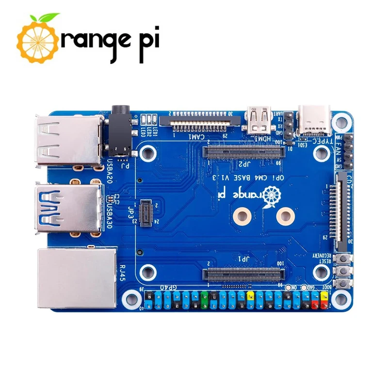 Orange Pi CM4 Base Board Compute Module 4 Connector With 40Pin GPIO Interface M.2 M-Key Slot RJ45 Gigabit LAN Port USB
