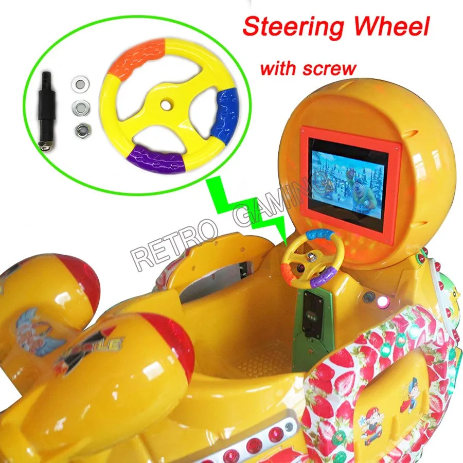 

kiddie racing / swing machine beautiful 17cm Plastic Steering Wheel with screw for Arcade Game machine accessories