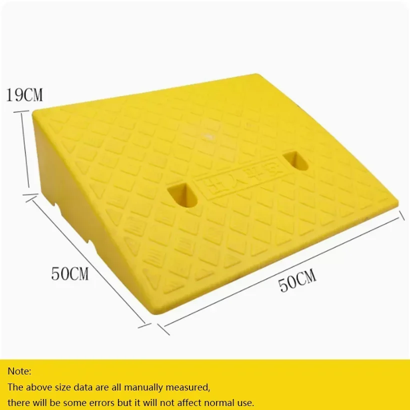 High 19cm Car Access Ramp Triangle Pad Speed Reducer Durable Threshold For Automobile Motorcycle Heavy Wheelchair Rubber Wheel