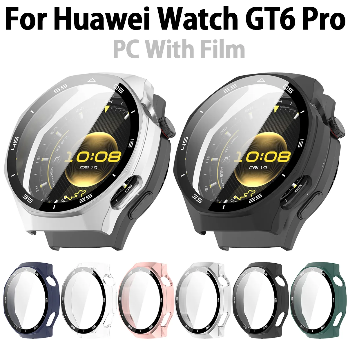 

Для Huawei Watch GT6 Pro 46 мм жесткий край чехол полная защита корпус часов безель со шкалой номер стиль
