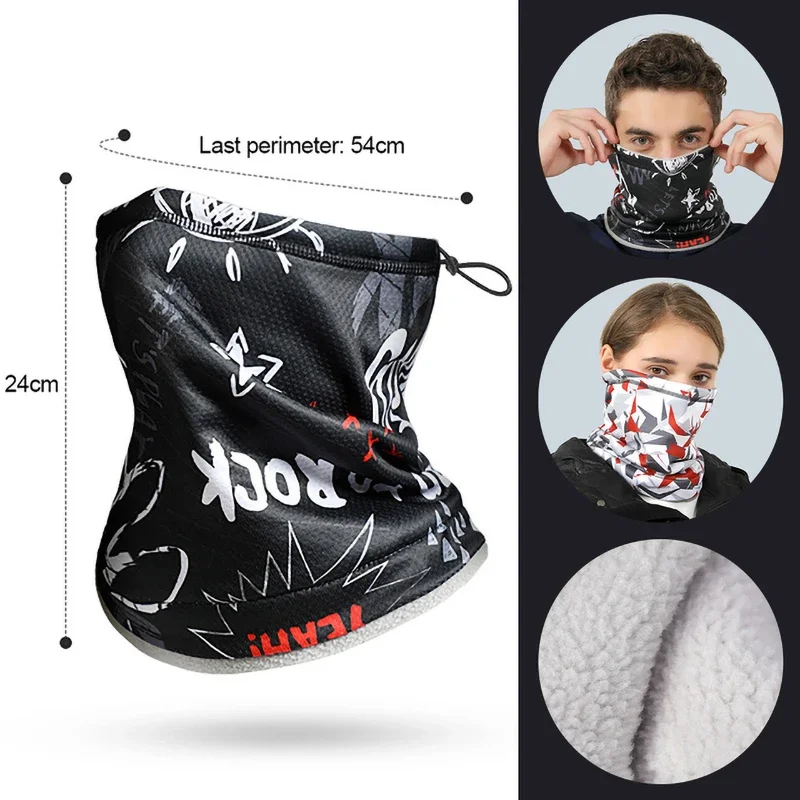 Winter Warm Cycling Mask for Men Bicycle Motorcycle Windproof Sports Scarf Velvet Bike Face Cover Women Hiking Ski Hat