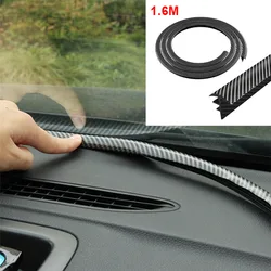 1.6M Universal Rubber Auto Dashboard Dust Proof Seal Sealing Strip Stickers Carbon Fiber Filling Sealing Strip Car Dashboard Gap