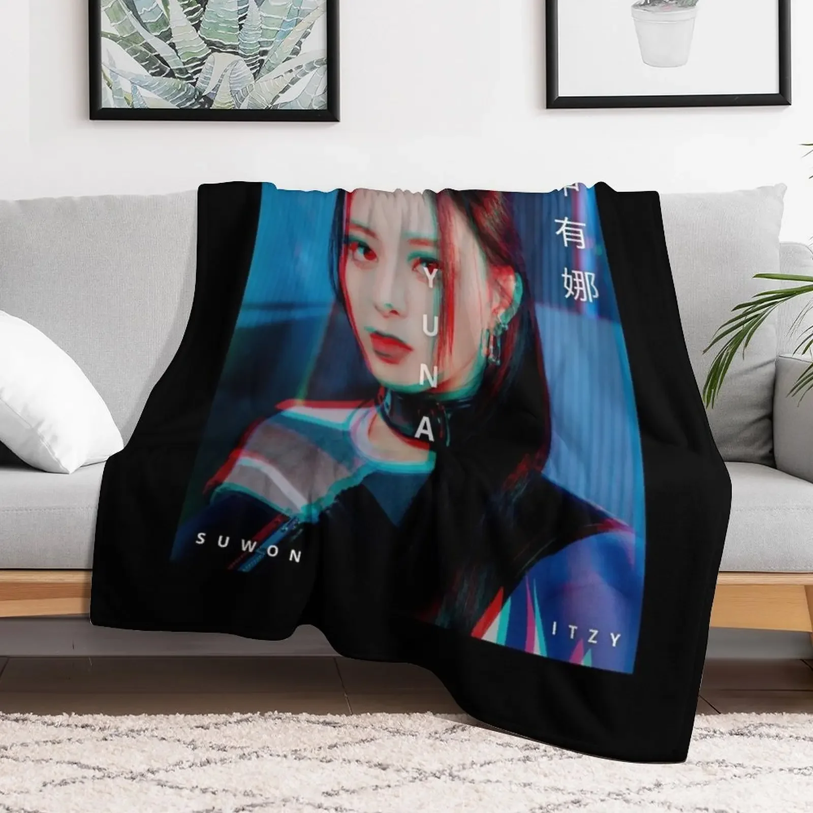 ITZY Yuna Voltage Era Throw Blanket Designers blankets ands Giant Sofa Decorative Sofa Blankets