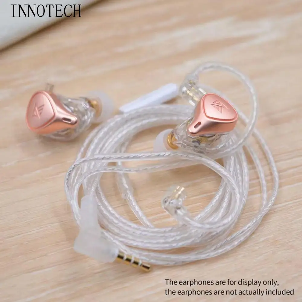 

Silver Plated KZ Earphones Cables With Microphone Upgrade Cable KZ Headphones Wire High-Purity In Ear Wired Earphones KZ