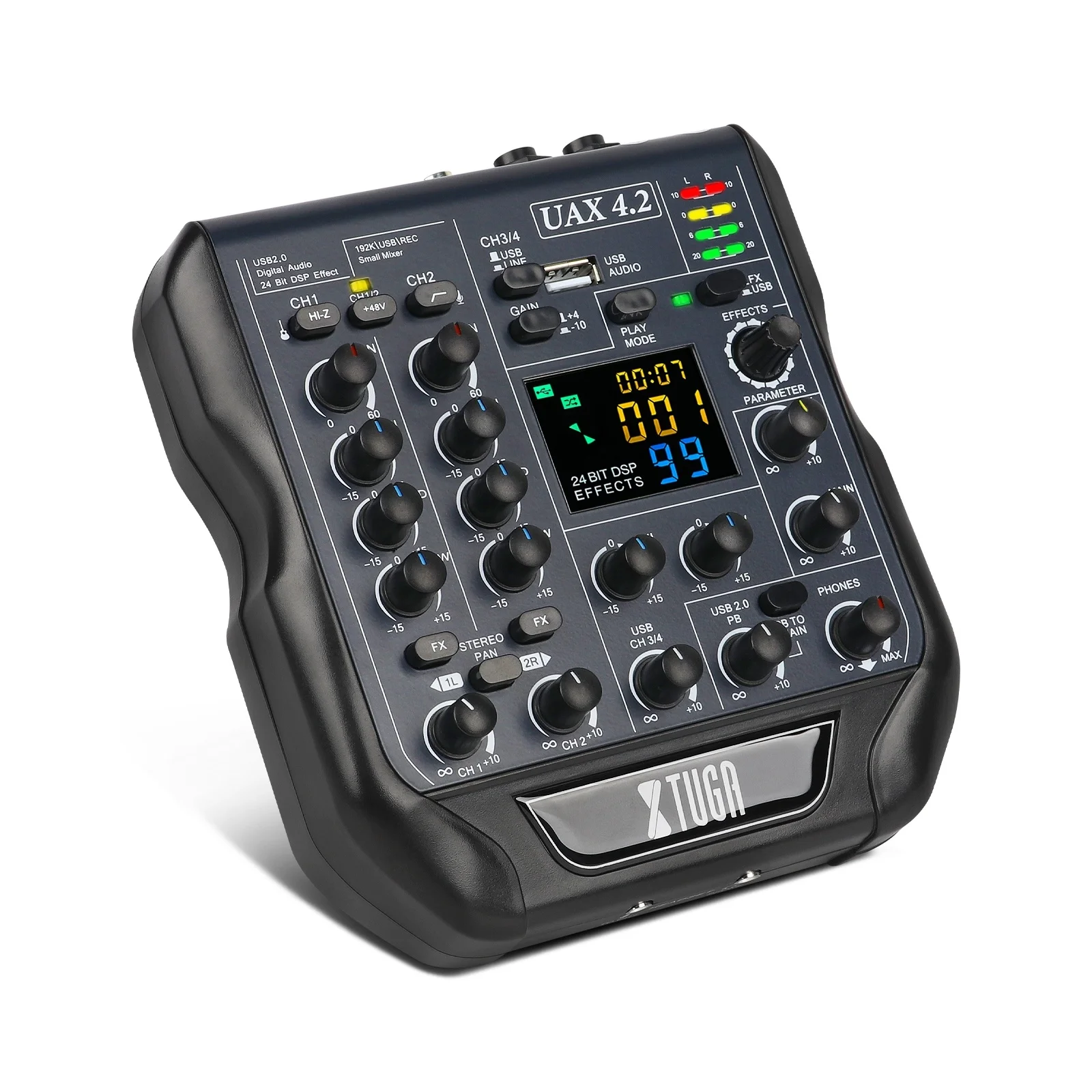 TLF Xtuga UAX4.2 Professional o Video DJ Controller Mini Digital o Микшерная консоль с запасными частями для домашнего живого выступления