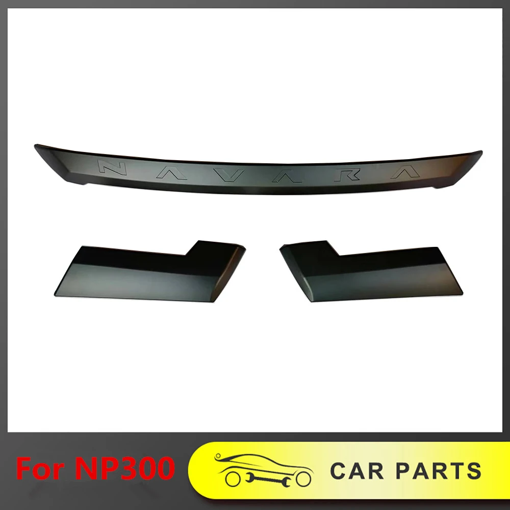 ABS GRILLE DECORATION TRIM FIT FOR NISSAN NAVARA NP300 2021 MATTE BLACK GRILLS COVER STRIP