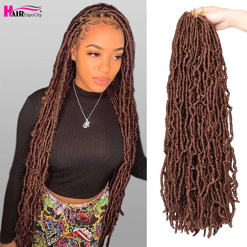 

Soft Locs Crochet Hair For Butterfly 28Inch Soft Dreadlocks Hair Extensions For Black Women Bohemian Faux Locs Crochet Hair