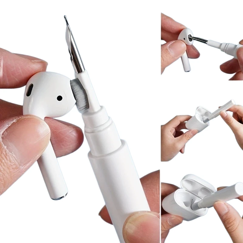 Compact Cleaning Pen and Multifunctional Dirt Removal Tool for Headphones and Keyboards