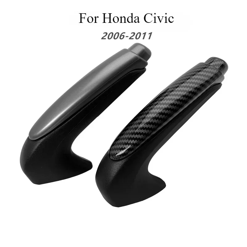 Handbrake Lever Knob for Honda Civic Coupe Sedan 2006 2007 2008 2009 2010 2011 2012 Carbon Fiber Hand Brake Trim Cover