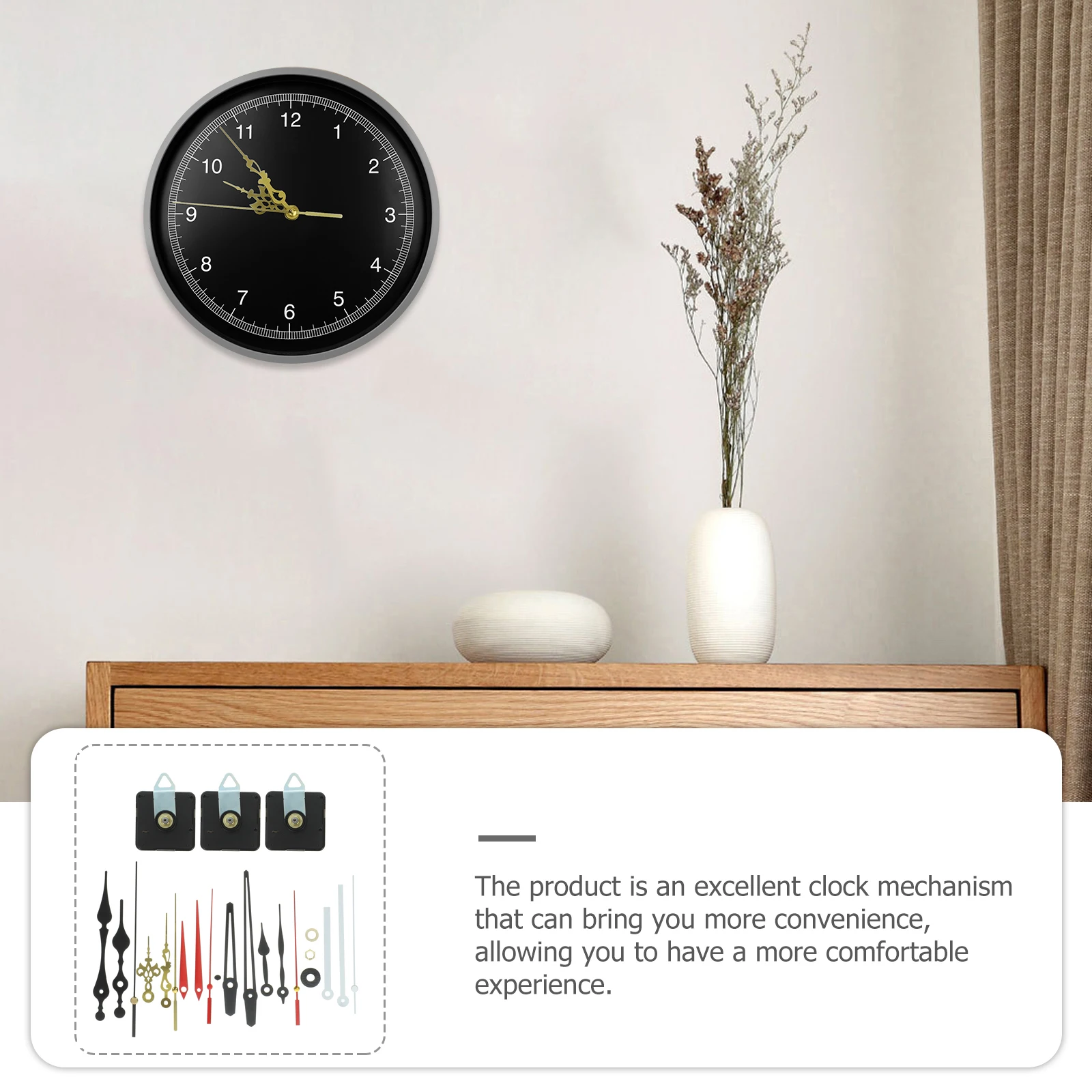 

20#6Axis Quartz Clock Movement DIY Kit 16mm 3 Long Shaft Silent Motor Operated Wall Clock Parts 6H s Sets Replacement