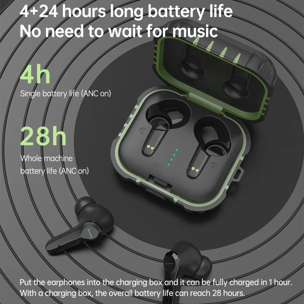TWS-наушники KINGSTAR ANC с поддержкой Bluetooth 5,0 и микрофоном