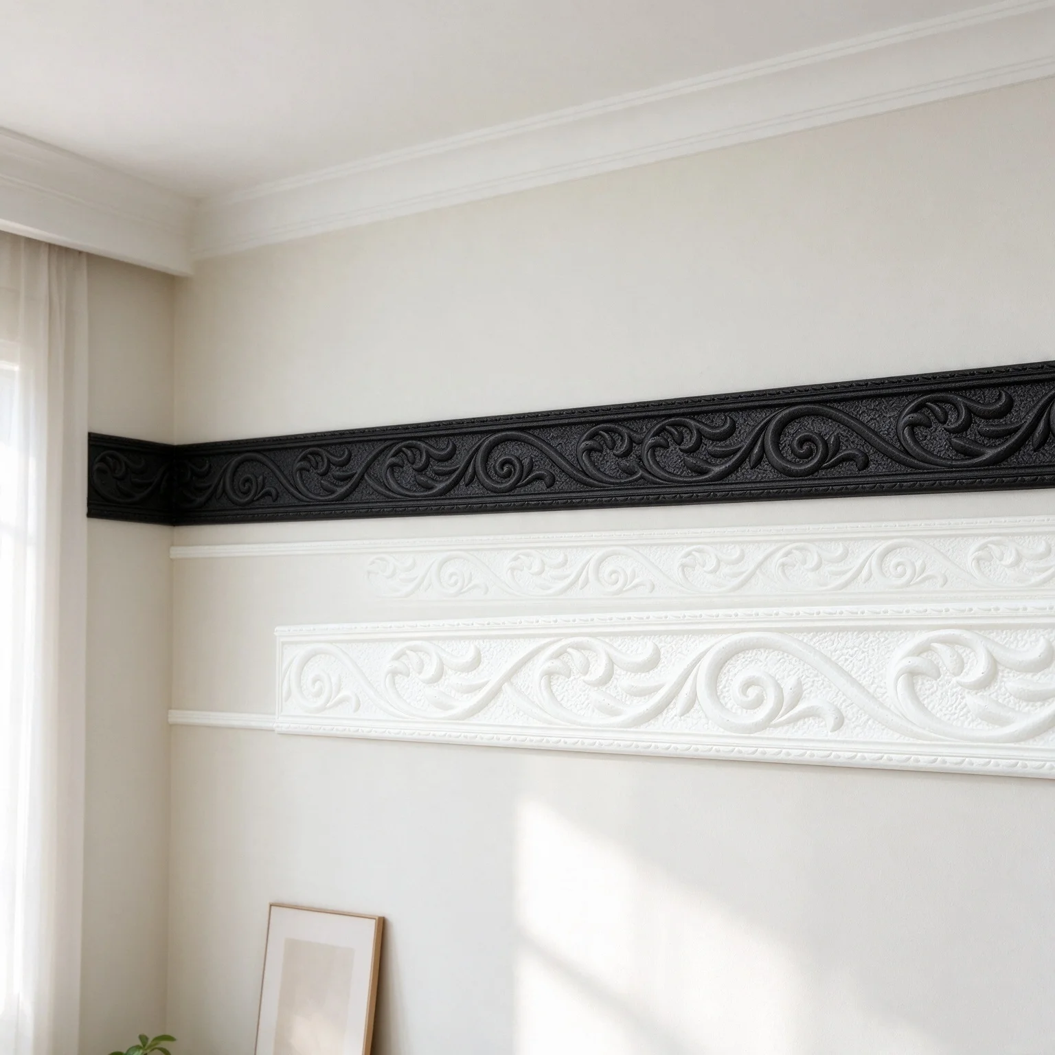 4/2 Rolls of Random Color Self-Adhesive Baseboard 3D Wall Stickers, Anti-Collision Strips, Background Wall Border Decoration, Ceiling Corner Line, Door Frame Edging Strips