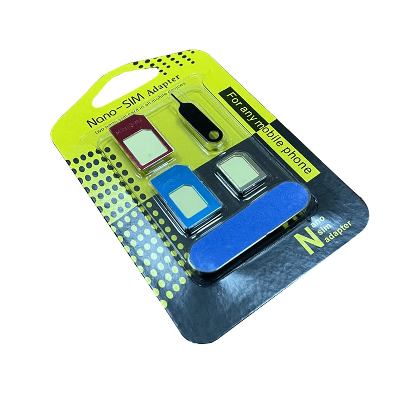 Mobile Phone Repair Tool 2PCS 5 In1 SIM Card Adapter For IP 5 Nano Sim Adapter Set SIM Card Full Sim Card Adapter