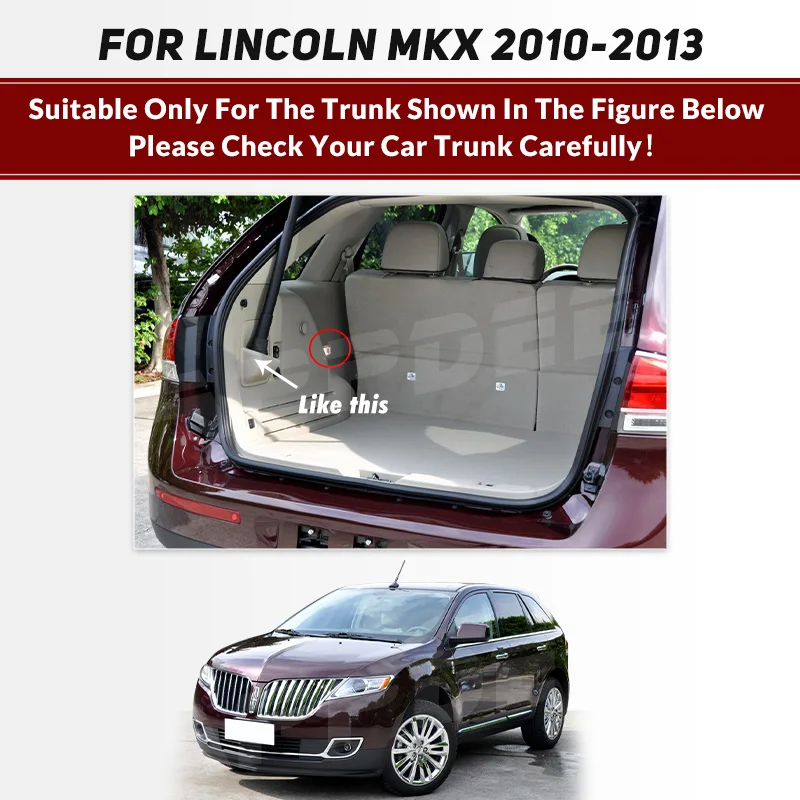 Car Trunk Mat For Lincoln MKX 2010 2011 2012 2013 Custom Car Accessories Auto Interior Decoration