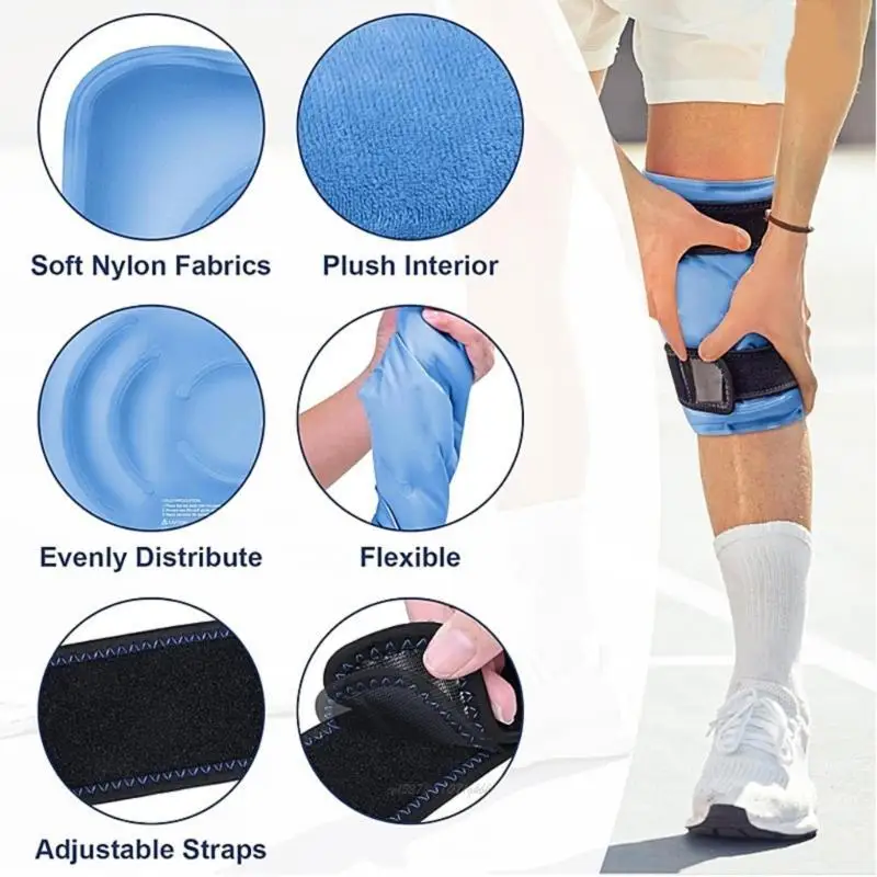 X5XA – glace pour genou, pour réduire l'inconfort des jambes, thérapie par compresse froide, enveloppe glace pour le