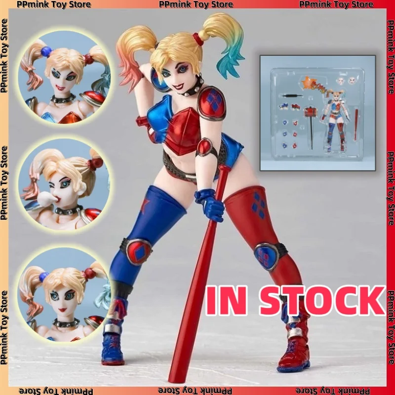 EN STOCK Arkahm Factory Kaiyodo Yamaguchi Harley Quinn Anime figurines Version fixe la fille du Clown cadeaux d'anniversaire pour enfant