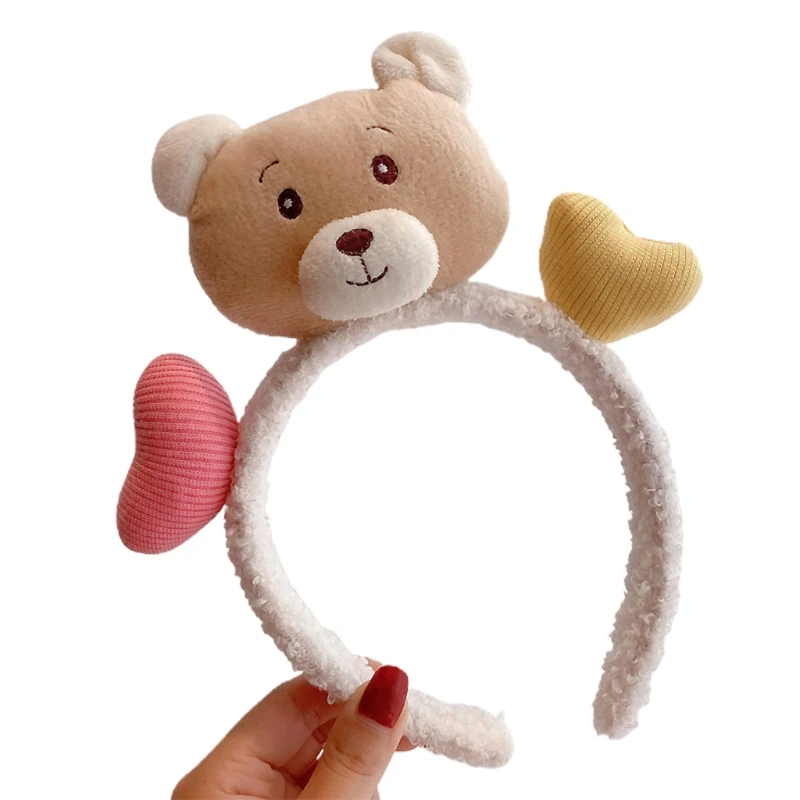 Bear for Frog Headband Cartoon Elephant Hairband Animal Hair Hoop for Makeu N58F