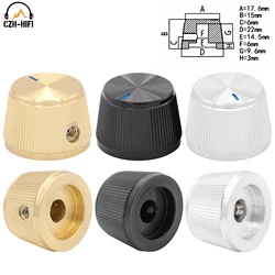 22x15mm Audio Volume Knob CNC Machined Solid Aluminum Potentiometer Rotary Switch Knob for CD Player DAC Amplifier Radio DIY
