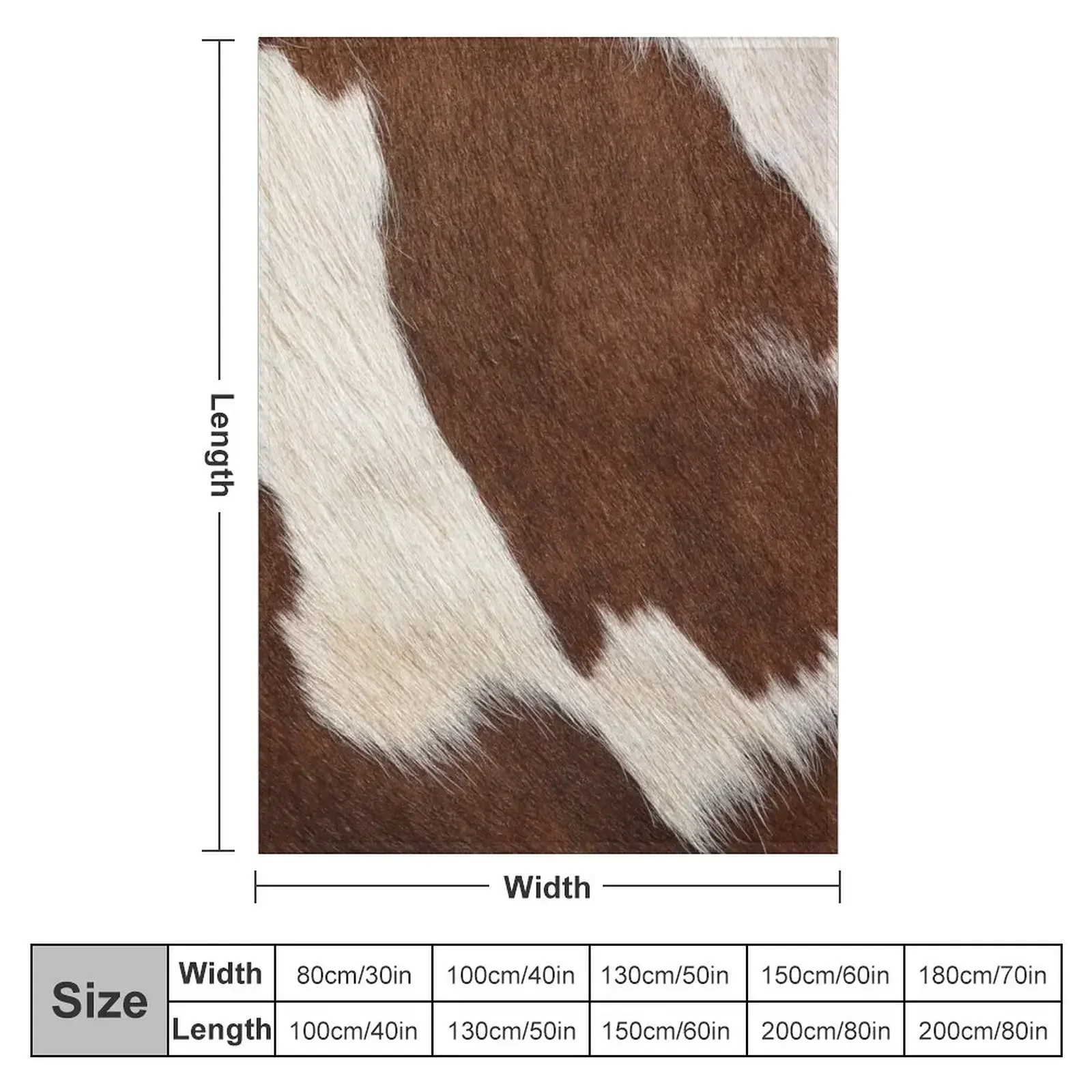 Rusty Brown Cow Skin (graphic illustration, digital, smooth print) Throw Blanket Multi-Purpose Blankets For Bed Blankets