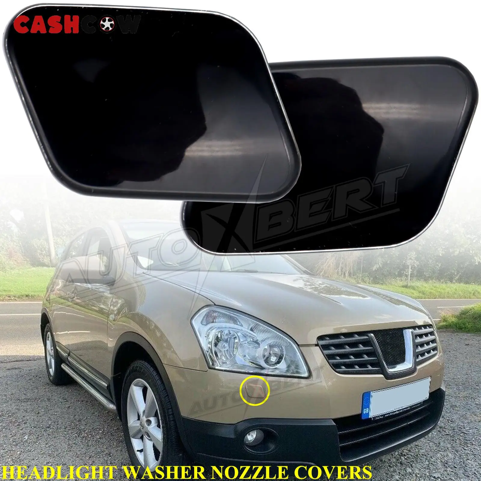 SZDGJ Tappo di copertura for ugello lavafari anteriore destro sinistro for auto, for Nissan, for Qashqai J10 2007-2010 28858JD000 Tappo lavafari (Size : Right