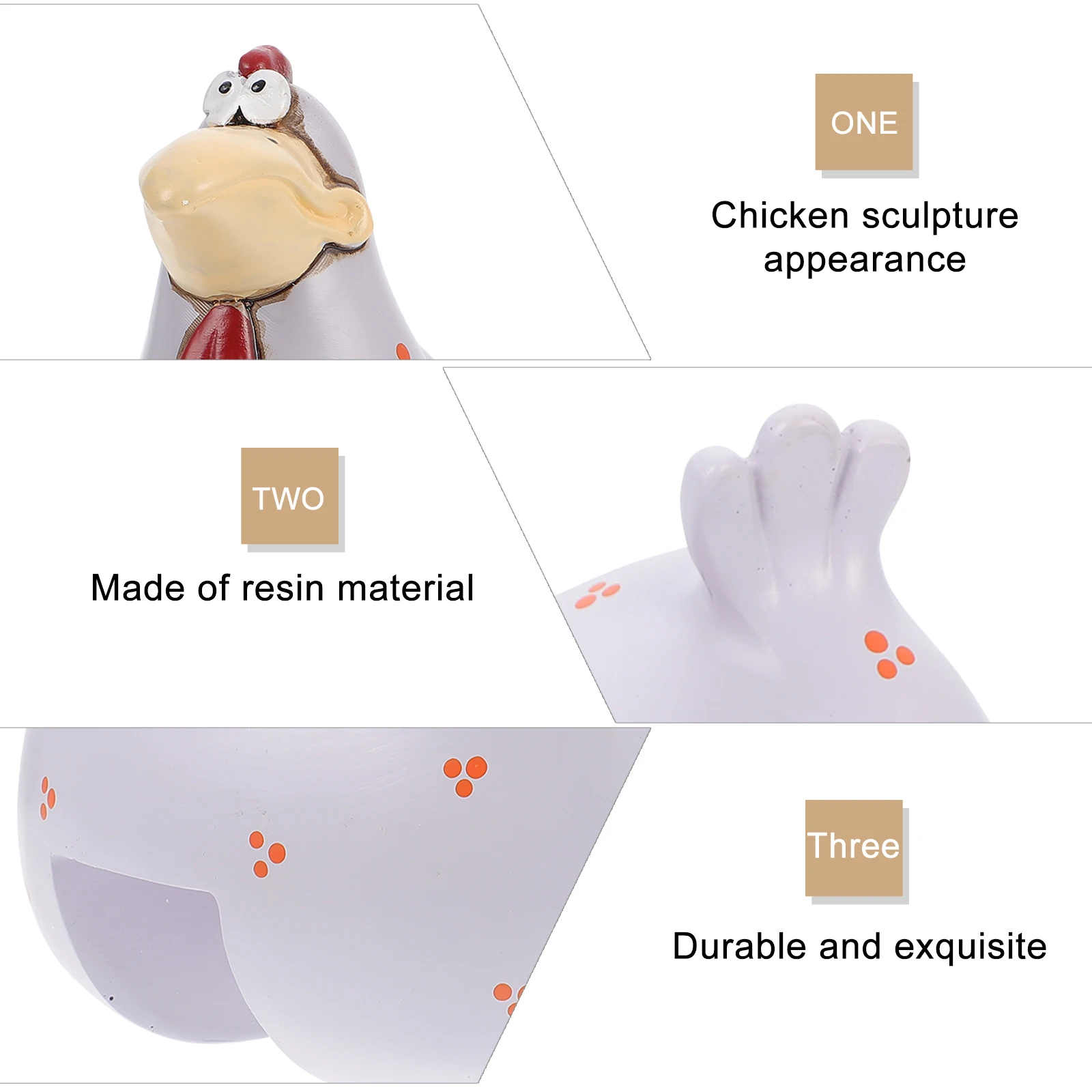 

Resin Rooster Statues Chicken Chicken Sculpture Garden Decor Lawn Statues Color nament Desktop Yard Decorations