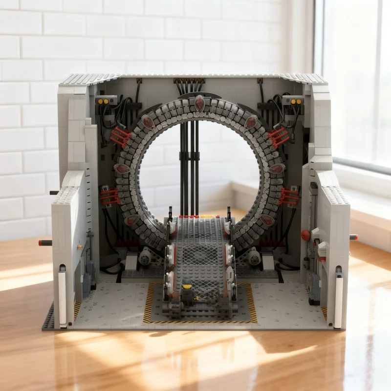 

3455 деталей MOC: Модель космической капсулы SGC Stargate, конструктор, креативный подарок, декор для демонстрации, сборная модель премиум-класса для взрослых и детей, настольный декор