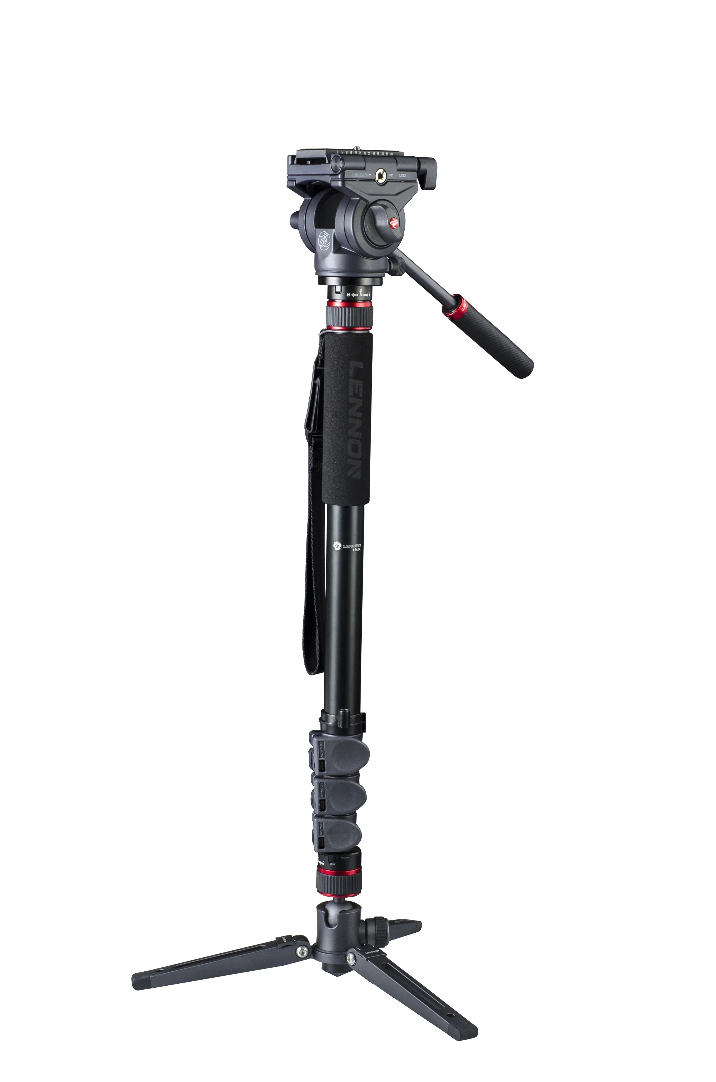 LENNON LM5AH Aluminum Frame Saker Quick Release Professional Video Monopod Tripod Up To 18kg Suitable for DSLR Video Cameras