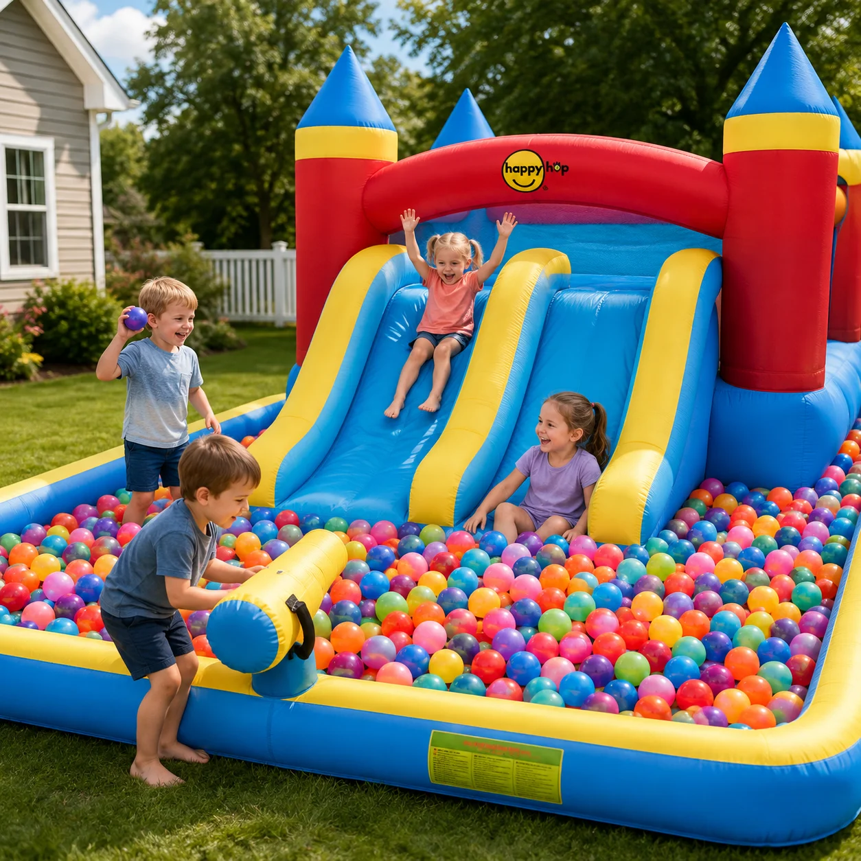 Multicolor Plastic Ball Pit Balls 500/1000/2000 PCS 2.2 Inch Safe Anti‑Choking PE Balls for Kids Bounce House Inflatable Water Pool Play Tent Ball Pit image 3