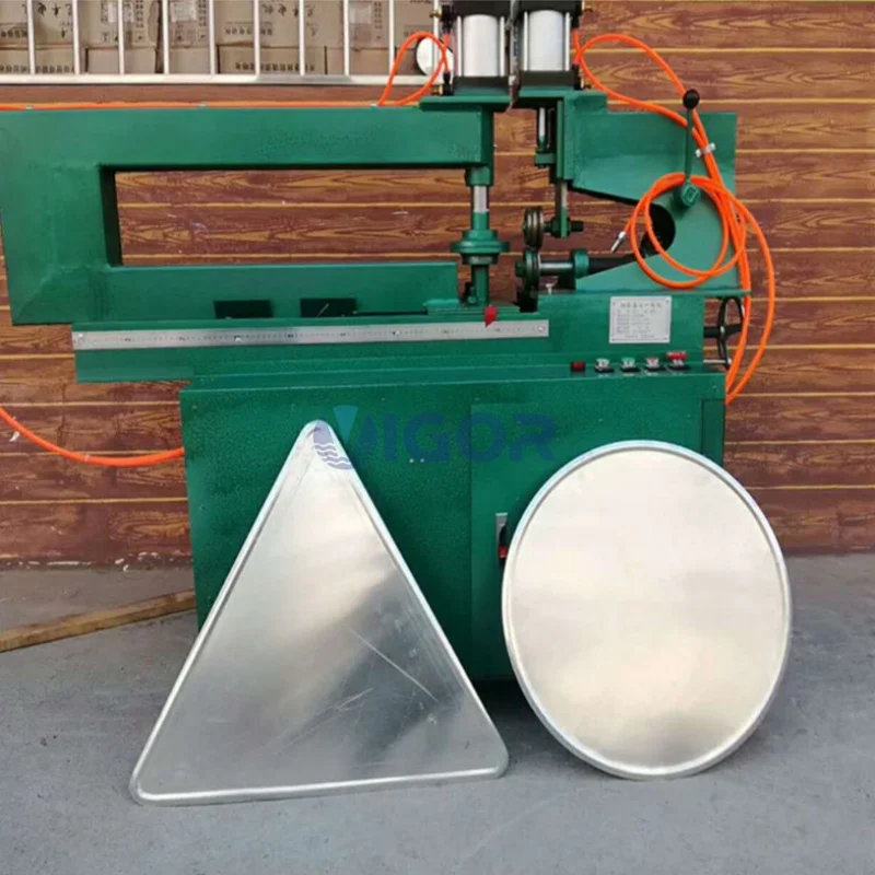 Máquina cortadora Circular de placa de aluminio triangular para señales de tráfico de alta calidad